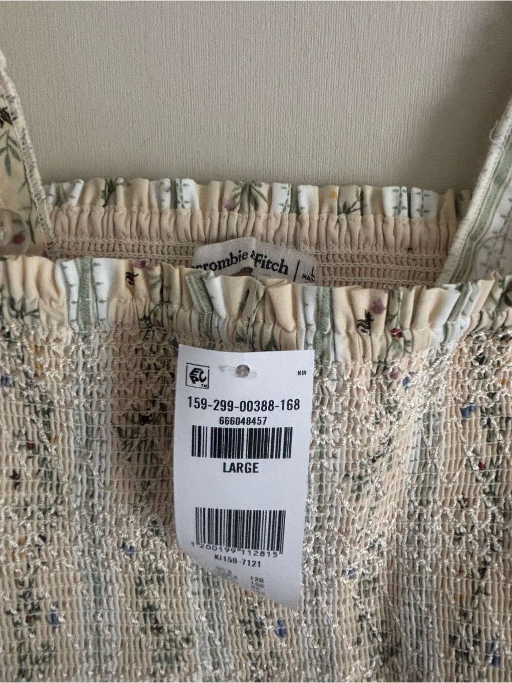 NWT Abercrombie Sydney Smocked Convertible Midi Dress - L - Picture 4 of 4